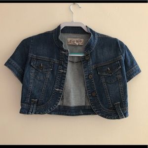 Denim cropped jacket